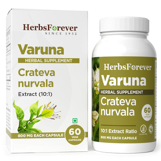 Herbsforever Varuna Nurvala extract capsule bottle for daily wellness and convenience.