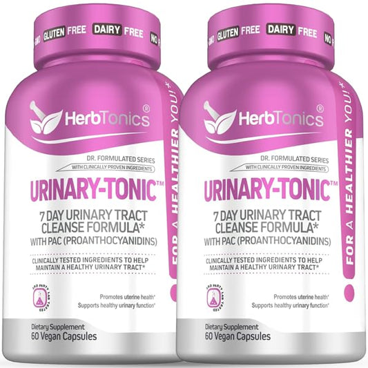 Herbtonics Fast Acting Urinary Tract Cleanse bottle with PAC focus for bladder support