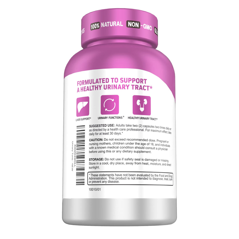 Herbtonics Urinary Tract Cleanse capsule close-up highlighting cranberry PACs