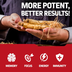 Herbtonics supplement bottle in scene conveys premium vegan, gluten-free ginseng option.
