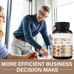 HerbX Methylene Blue capsules bottle back with ingredients and gluten-free claim.