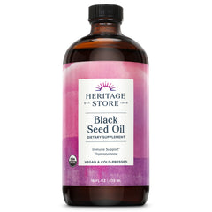Heritage Store Black Seed Oil bottle front for daily wellness