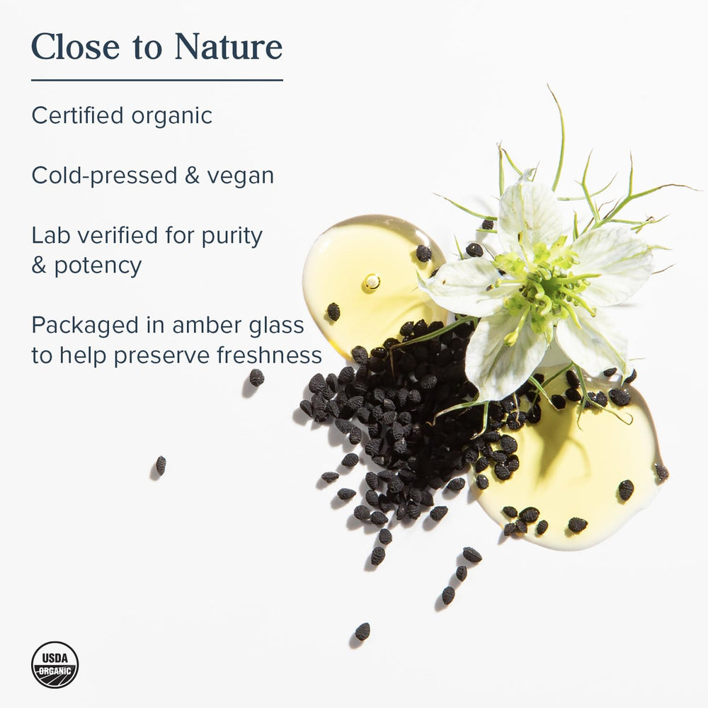 HERITAGE STORE Black Seed Oil glass dropper for precise dosing