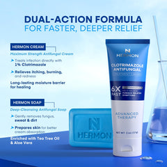 Hermon antifungal soap bar for deep cleansing and odor control