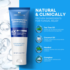 Step-by-step setup for applying Hermon antifungal cream and soap