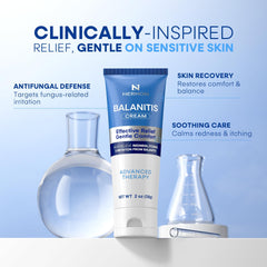 Hermon Balanitis Relief Kit bar lather closeup shows gentle cleansing