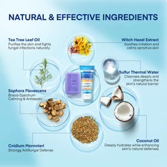 Ingredient close-up highlighting a gentle formula in Hermon kit