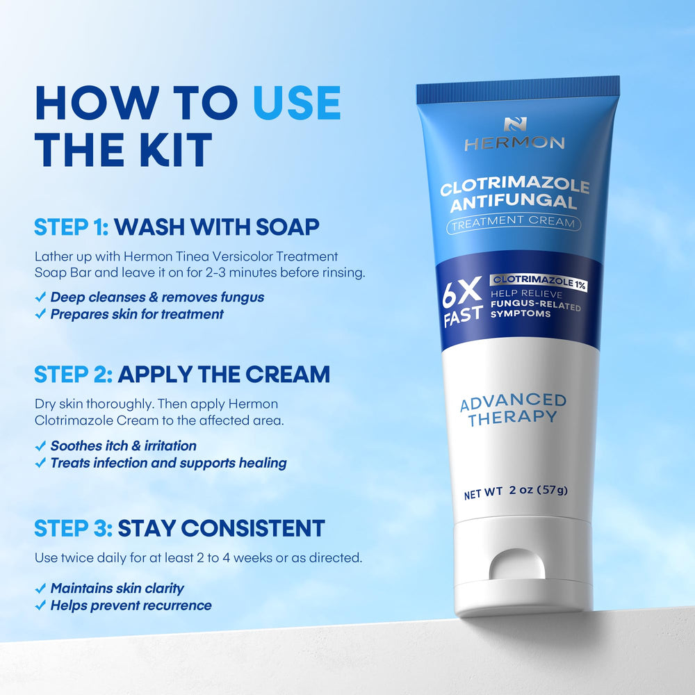 Skin after use with Hermon shows improved comfort and smoothness