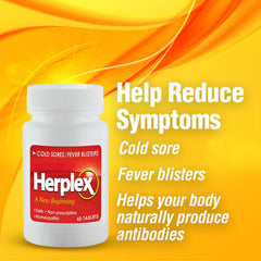 Glass of water beside Herplex Premium Tablets for easy intake.