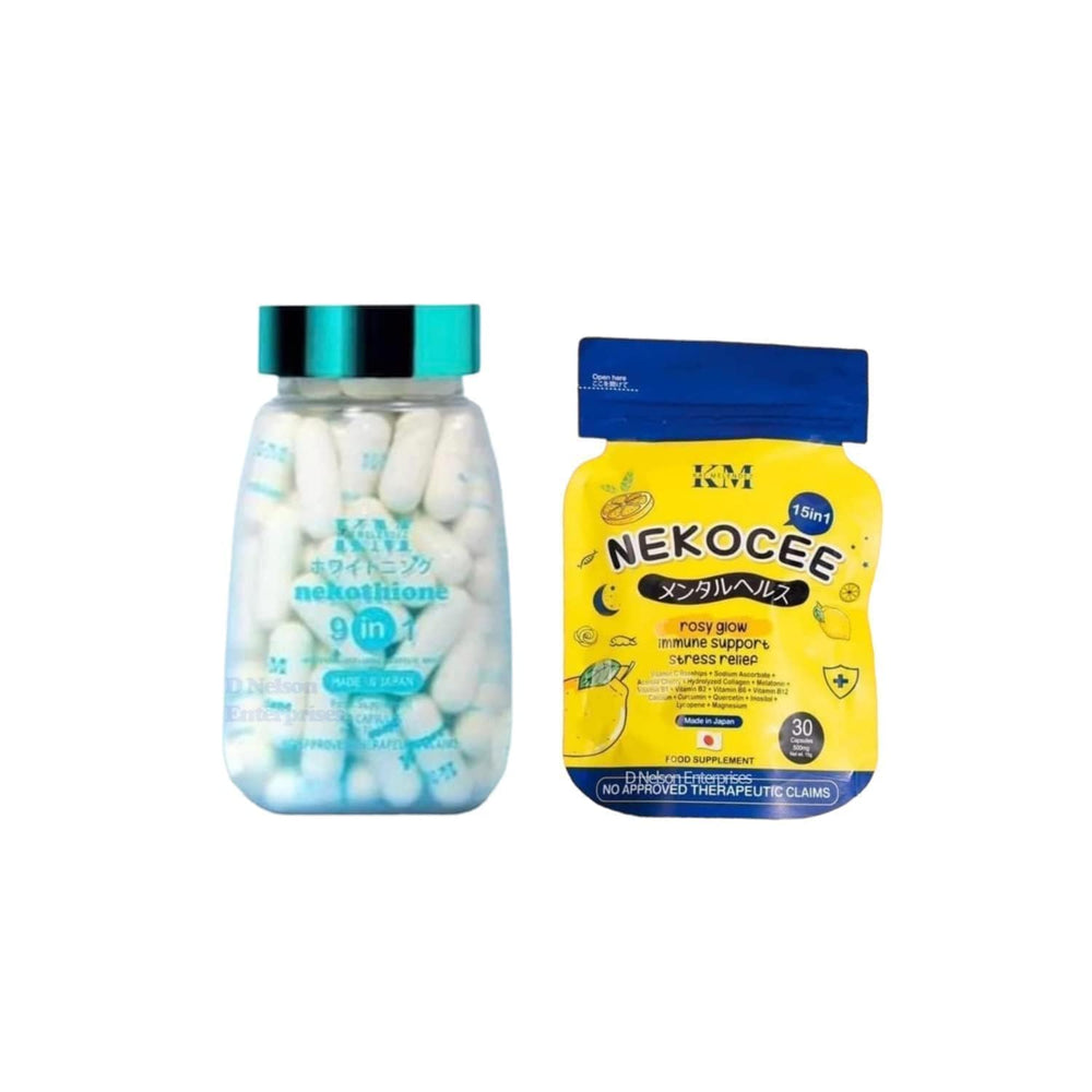HerSkin Nekothione Glutathione bottle with 60 capsules for daily skin support.
