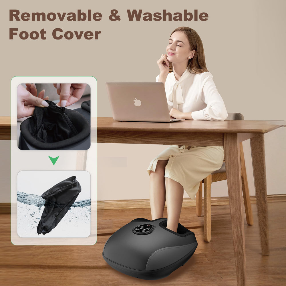 Heycool Shiatsu Foot Massager detachable sleeves simplify cleaning.