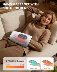 Heycool Upgrade Hand Massager rechargeable battery supports 90-minute sessions.
