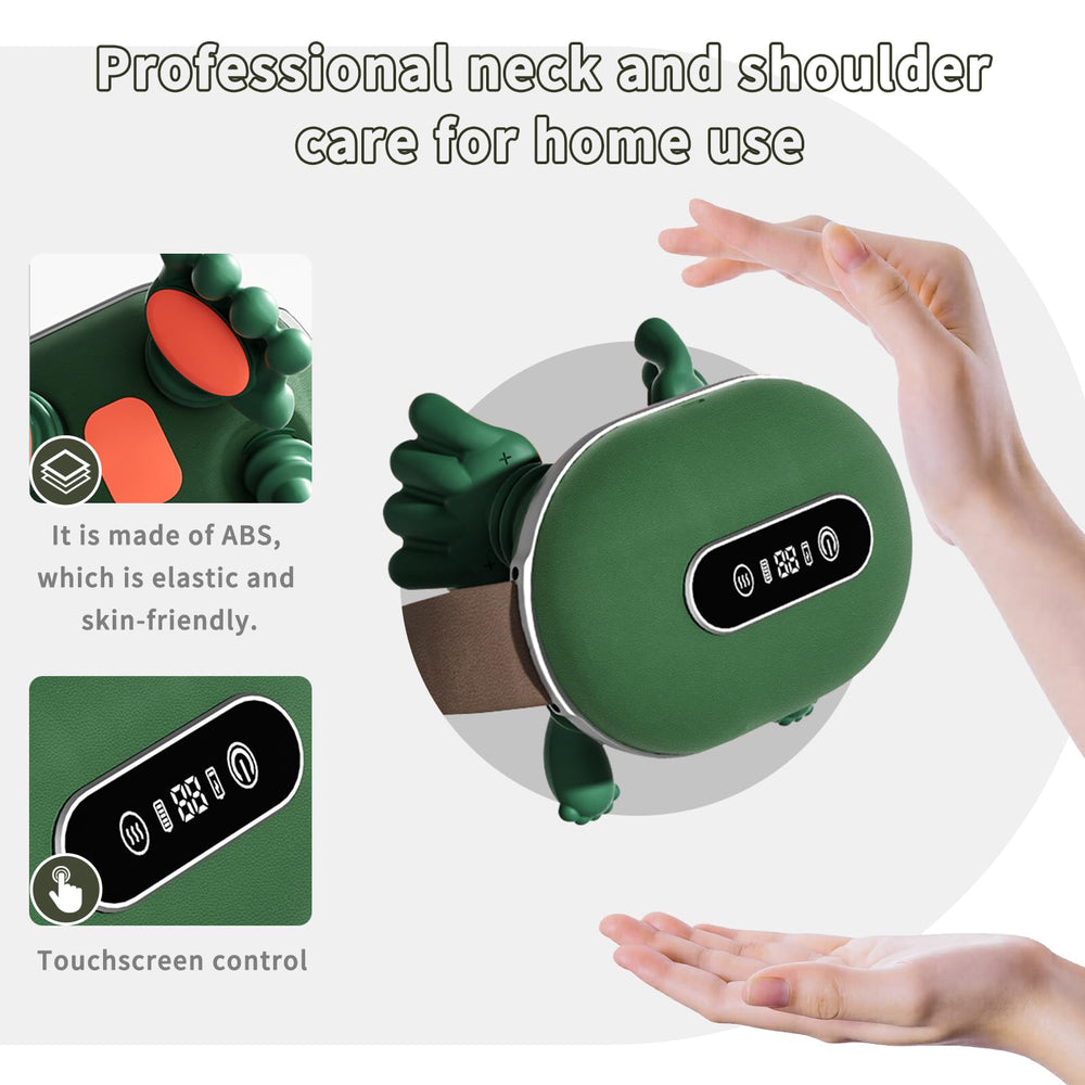 HGUIEPGSQZG ergonomic neck massager with straps supports hands-free use.