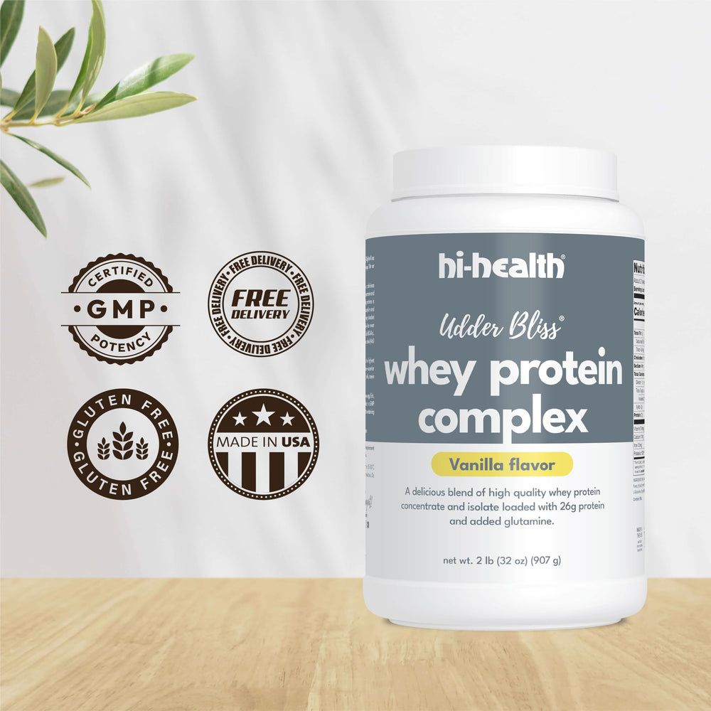 Hi-Health Udder Bliss Chocolate tub ready for rich shakes