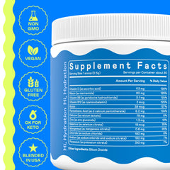Hi-Lyte electrolytes dissolves cleanly in water, offering a sugar-free hydration option
