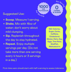 Packaging image shows keto electrolyte powder for active days.