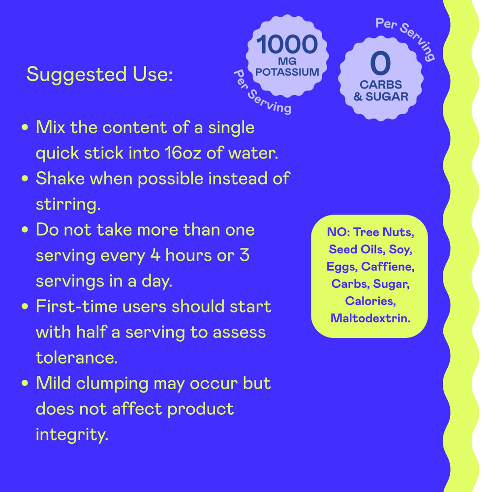 Hi-Lyte K1000 powder dissolving in water for hydration