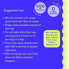 Hi-Lyte K1000 powder dissolving in water for hydration