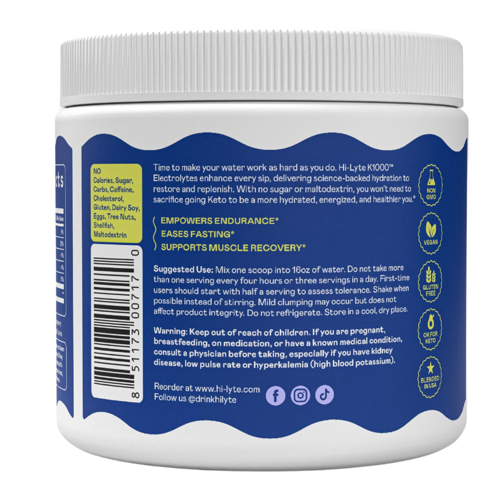 Mineral blend including potassium, calcium, and zinc in Keto K1000