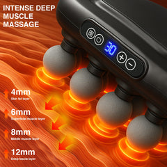 HIADGUNNR 16-head attachments enable targeted muscle relief.