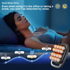 HIADGUNNR in-use on legs demonstrates versatile massage for lower-body soreness.