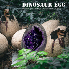 HIBCIGA Amethyst geode crystals catching light to enhance ambiance