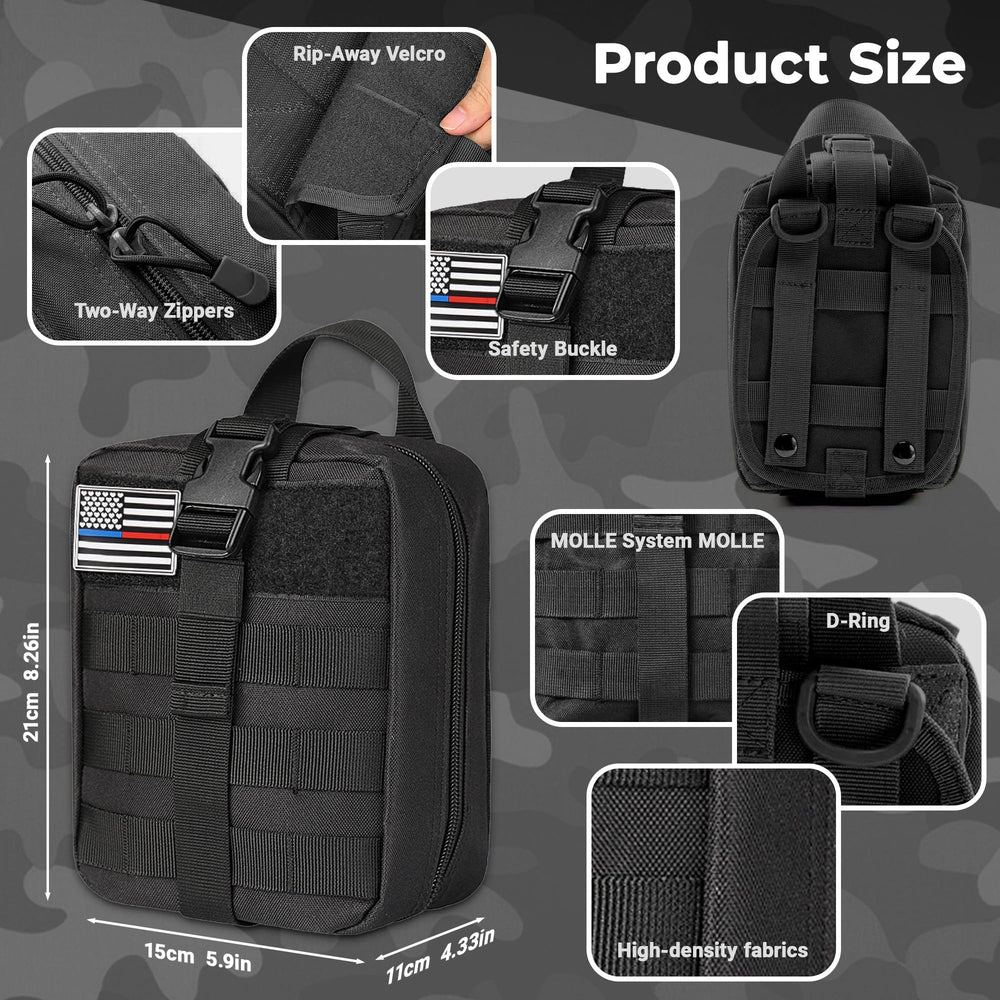 HidroPony IFAK bag zipper close-up emphasizes durability and reliability