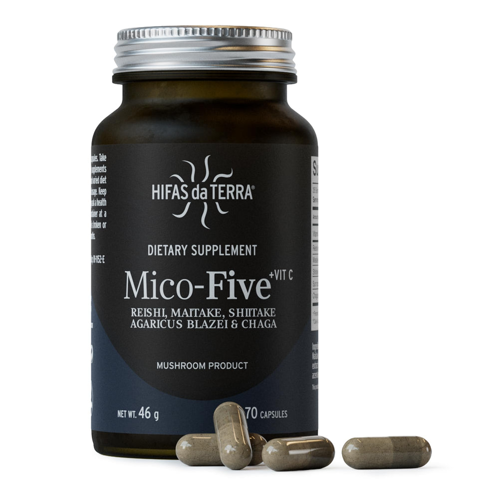 Hifas da Terra Mico-Five bottle front for daily immune and cognitive support