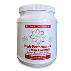 High Performance Protein Formula bottle pour illustrating convenient morning mix for immune support.