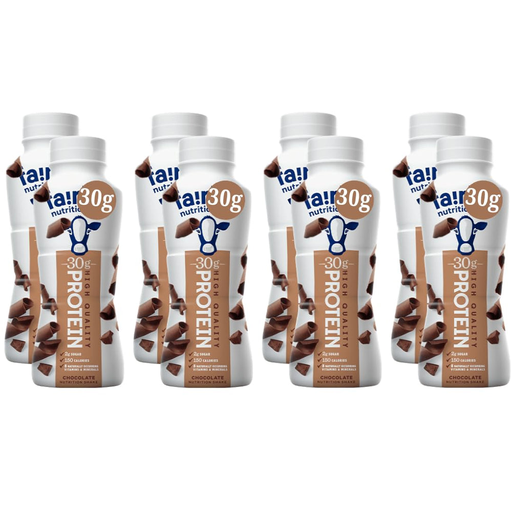 High Protein Nutrition Shakes Milk Chocolate bottle on-the-go image for convenient protein