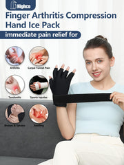 Highco Ice Gloves adjustable-wrist-strap shown during secure compression