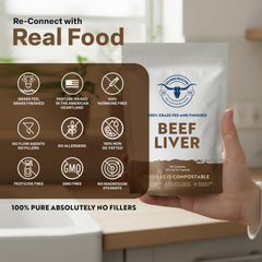 Higher Healths freeze-dried beef liver capsules shelf-stable and ready to go.