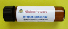 HigherPowers Intuition Enhancing 30C pellets beside the bottle for focus.