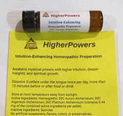 HigherPowers 30C pellets dissolving under the tongue for daily intuitive focus.