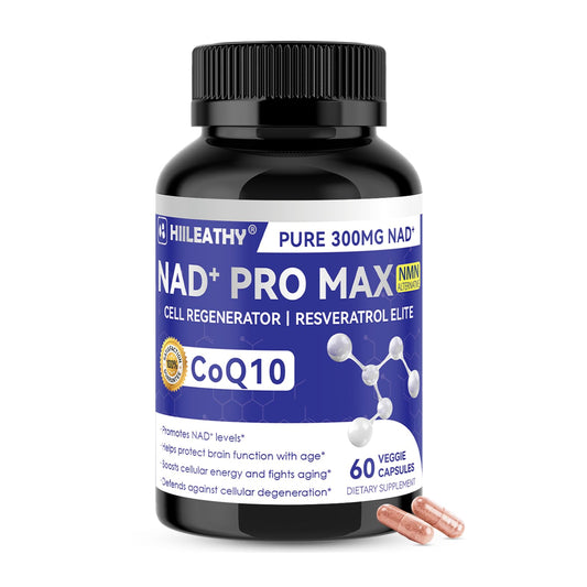 HIILEATHY NAD+ bottle front view supports daily energy.