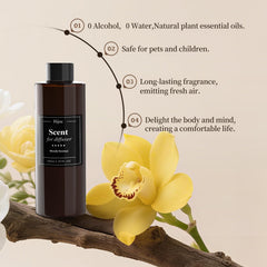 Hijoc Woody Scent compatible with multiple diffusers for effortless refills.