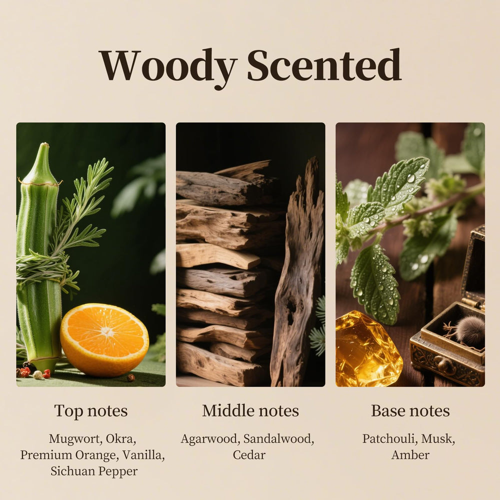 Hijoc Woody Scent long-lasting fragrance up to 150 hours in ultrasonic diffusers.