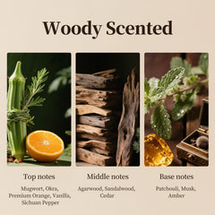 Hijoc Woody Scent long-lasting fragrance up to 150 hours in ultrasonic diffusers.