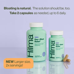 Hilma gas relief fennel and peppermint capsules ease bloating