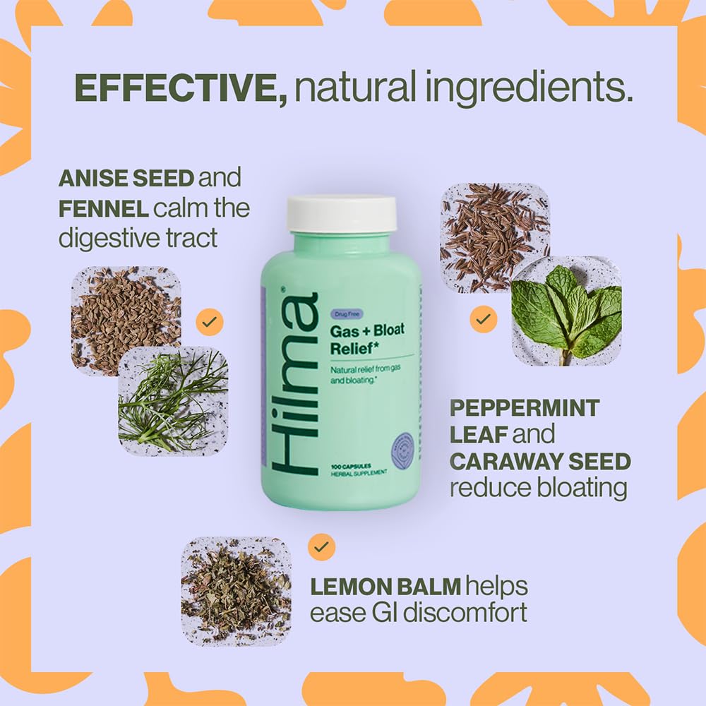 Hilma gas relief herbal blend close-up aids digestion