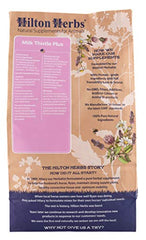 Hilton Herbs Milk Thistle Plus bottle side; convenient capsules