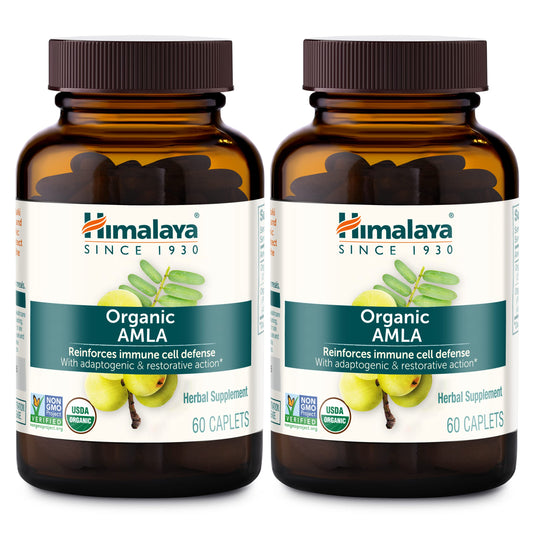 Himalaya Amla bottle with caplets for easy daily immune support.