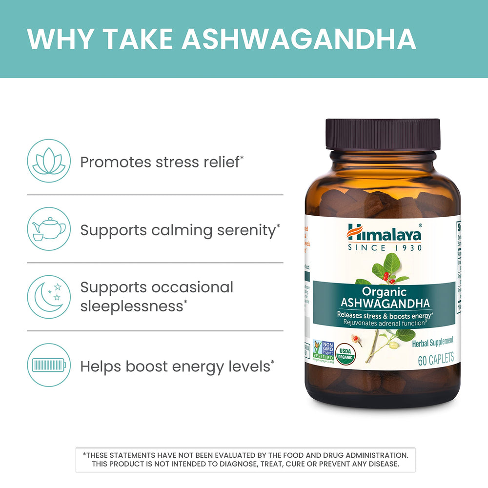 Himalaya Ashwagandha capsules for daily adrenal support routine