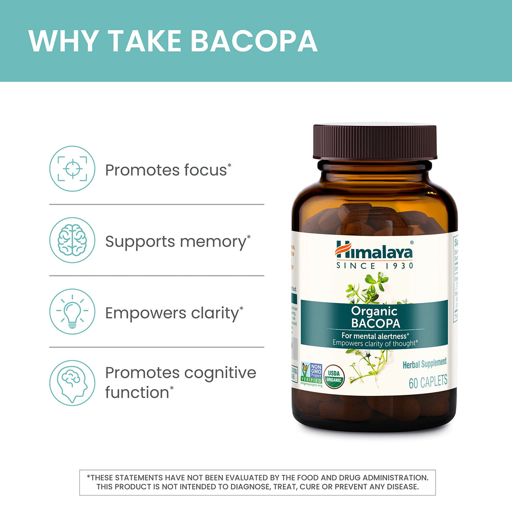 Himalaya Bacopa Monnieri bottle dispensing cap for easy use.