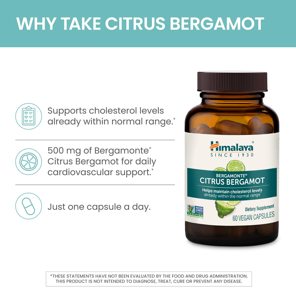 Himalaya Citrus Bergamot capsule with meal for easy daily use.