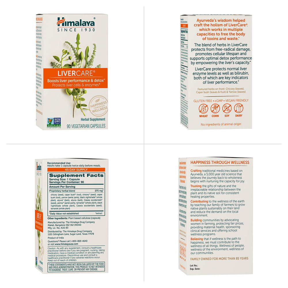 Himalaya LiverCare product benefits preview, detox and bile production.