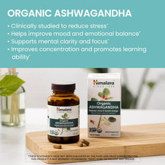 Himalaya organic packaging box highlighting USDA Organic and vegan certification