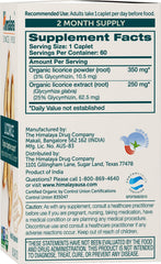 Himalaya Organic Licorice bottle back detailing ingredients and directions