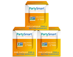 Himalaya PartySmart capsules in a 10-pack for a smoother morning after drinking