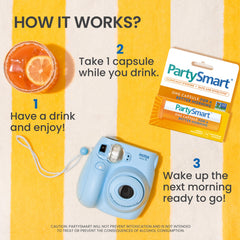 Himalaya PartySmart capsule close up showing capsule design and branding